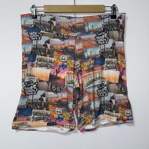 Route 66 Multicolor Print Shorts Womens size 2X